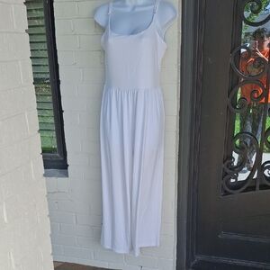 Purple Maxi Sundress with Cap Sleeves and Scoop Neck